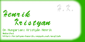 henrik kristyan business card